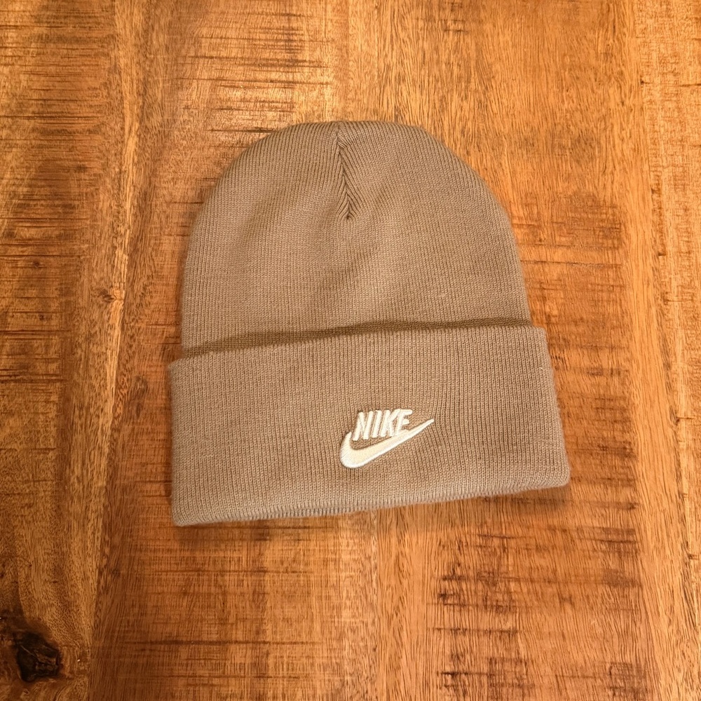 Nike Beige Knit Beanie